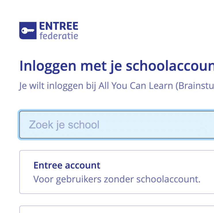 inloggen met je schoolaccount